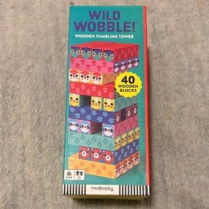 Wild Wobble! Wooden Tumbling Tower by Mudpuppy Game 2024 BRAND NEW!